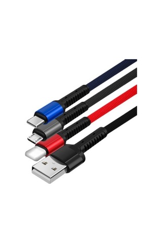 Anahtarlık Çoklu Şarj Kablosu 4 Başlıklı