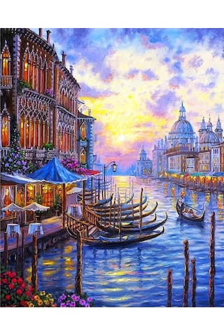 Yunboo 30x40cm Zs308 Tam Taşlı Kristal Dekoratif Tablo - Canvas Materyal, Tam Set Boyama + Araçlar