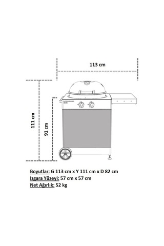 Aygaz Arosa 570 G Tex Yeni Nesil Barbekü - Tekstil Kabin Siyah