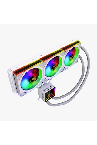 Gametech Ahd360w V2 Argb Aynalı Fan 360mm Sonsuzluk Aynalı Beyaz Sıvı Soğutma