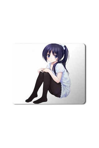 Oturan Anime Kız Karakter Mouse Pad Mousepad
