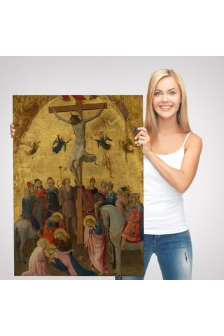 Fra Angelico Çarmıha Geriliş Tablosu, Çaucifixion Jesus Christ -6396 50 X 70
