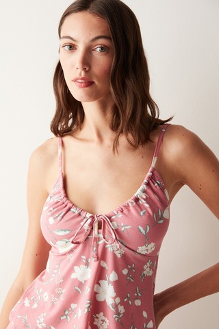 Penti Floral Atlet Pembe Pijama Üstü Gülkurusu