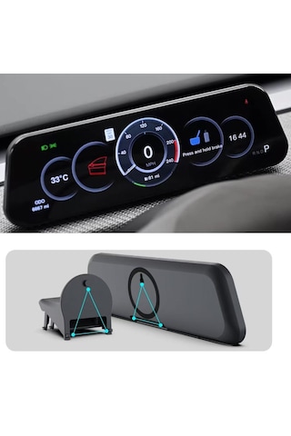Tesla Model Y Ve 3 Uyumlu Heads-up Display Monitör 9,6''