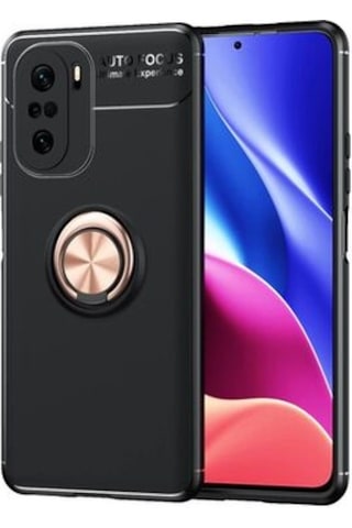 Xiaomi Mi 11i Kılıf Yüzüğü Stant Ve Araç Tutucu Olabilen Şık Esnek Premium Silikon Kapak Ryc/ravel Siyah - Rose Gold