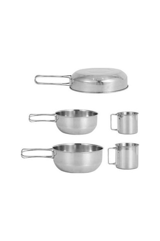 Ulzyvf Yürüyüşü Ve Suofeng Seyahat, Seti Pratik Pişirme Piknik Paslanmaz Parça Mutfak Kamp İçin Gümüş Ekipmanları Doğa Çelik 5 - Sa Gümüş Gümüş