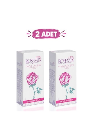 Rosemix - 243 - - Doğal Gülsuyu 200 Ml Cam Şişe - 2 Adetlik - Shopgpt - Set Ürün
