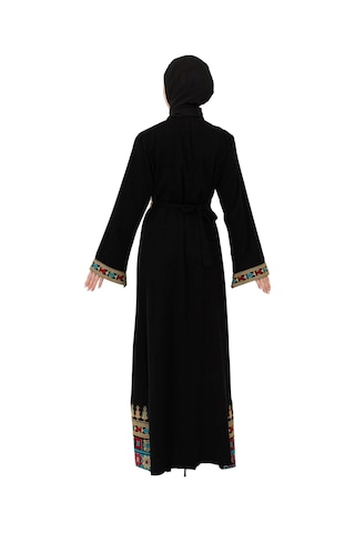 Zaytoon Filistin Nakışlı Lüks Lexus Kumaş Modern Abaya C100064 Çok Renkli