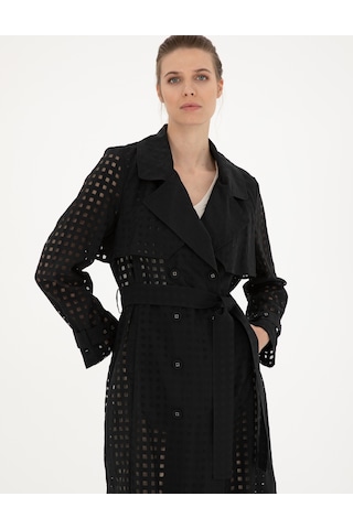 Pierre Cardin Kadın Siyah Trençkot 50282821-vr046 Siyah