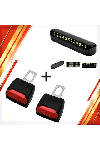 Oto Araç Kemer Yükseltici Toka 2 Adet Araç Içi Numaratör 1 Adet