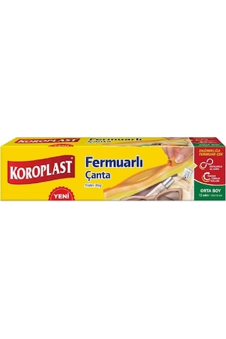 Koroplast Fermuarlı Çanta Orta Boy 3 x 12'li 20 x 18 CM