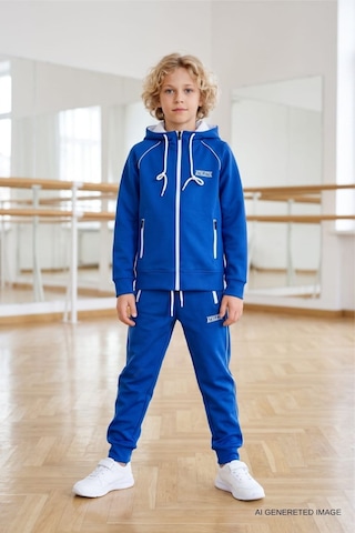 Pina Kids Erkek Çocuk Scuba Atheletic Reglan Kol Kapüşonlu Dalgıç Kumaş Eşofman Takımı Esf7028 Saks