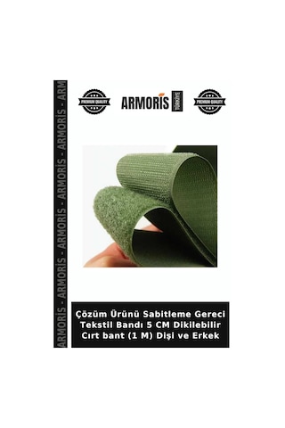 Çözüm Ürünü Sabitleme Gereci Tekstil Bandı 5 Cm Dikilebilir Cırt Bant 1 M Dişi Ve Erkek