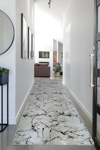 Arbese Kaymaz Taban Halı Koridor Antre Mutfak Yatak Odası Kesme Jel Yolluk Gri-1008