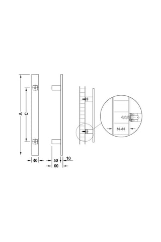 Hafele Çekme Kol Cosimo 450mm Parlak Krom