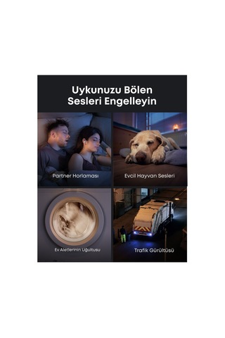 Anker Soundcore Sleep A30 Uyku Kulaklığı, Aktif Gürültü Engelleme Anc , Horlama Maskeleyici, 8-10 Saat Çalma Süresi, Y