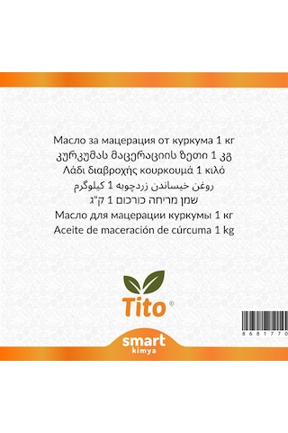 Tito Zerdeçal Maserasyon Yağı Curcuma Longa 1 KG