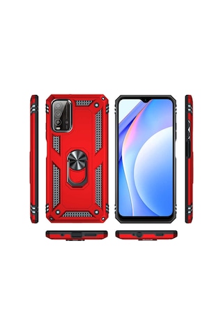Xiaomi Redmi Note 9 4G Kılıf Yüzüklü Zırh Tank Vega