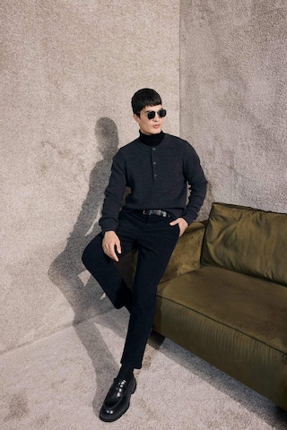 Defacto Tailored Regular Fit Düz Paça Fitilli Kadife Pantolon F0462ax25wnbk27 Siyah-bk27