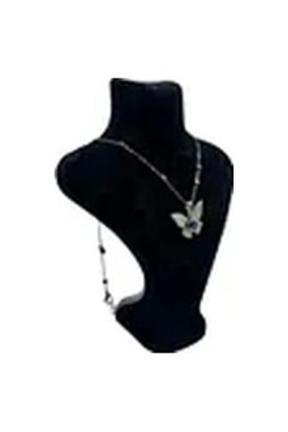 Yerli Üretim Londra Model Süet Kumaş Siyah Renk 16/12 Cm Kolye Sergileme Mankeni Çok Renkli