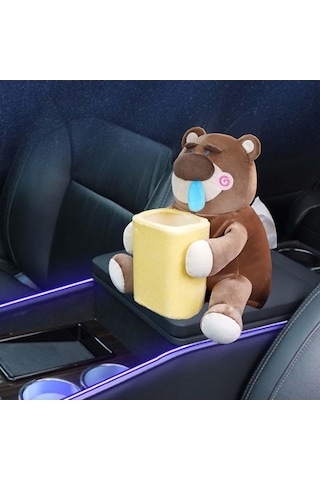 Createtech Yumuşak Peluş Çöp Kovası Ayı Desenli Oturma Kutusu Homyl Diğer