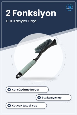 Araç Camı Kar Süpürgesi Buz Kazıyıcı Fırça 53 Cm Kauçuk Saplı Kış Diğer