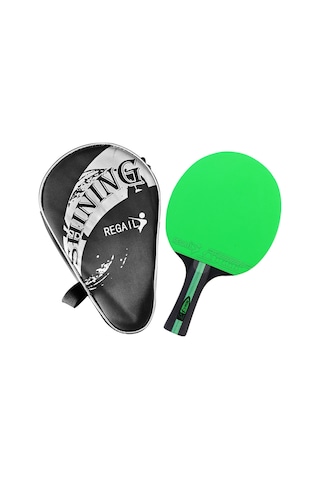 Ranyeek Yeşil Polar Ahşap Tenis Raketi - 25cm Boy, 160g Ağırlık, Taşıma Çantası İle