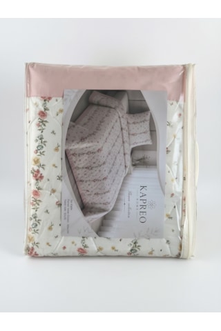 Kapreo Home Flower Collection Pamuk Çarşafsız Pike Seti Çiçek Çok Renkli