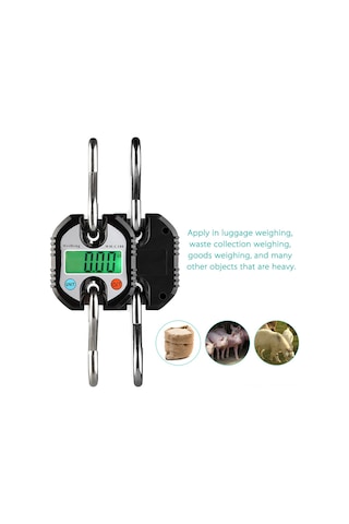 Honmex 150kg Çift Hassasiyetli Mini Ağır Duty Dijital Vinç Terazi - Çelik Kanca, Abs Gövde, Lcd Işık, Kg/lb/jin Dönüşümü Pil Dahil Değil