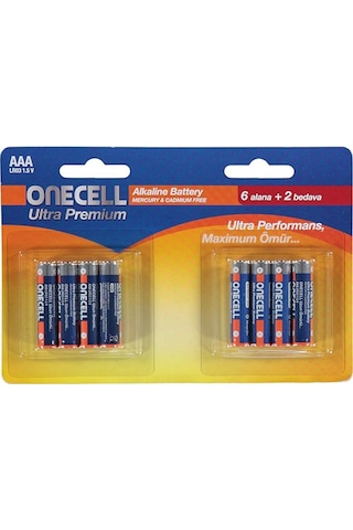 Ultra Premium Alkalin Aaa Boy Pil 8li 5 Adet