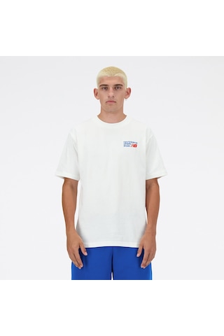 New Balance Lifestyle Erkek T-tshirt Beyaz