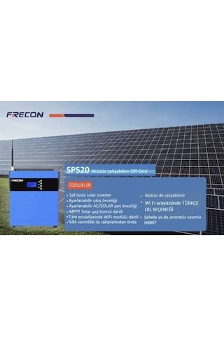 Frecon SP520 3.5 KVA OFFGRID Akıllı İnverter (Aküsüz Çalışma + Dahili Wifi)