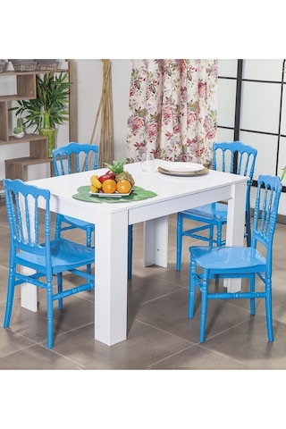 Miray Home Mutfak Sandalyesi 4 Adet - Mavi