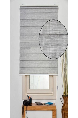 Networkavm Gri Mz666 Etek Dilimsiz Stor Zebra Perde 140 X 293 Gri