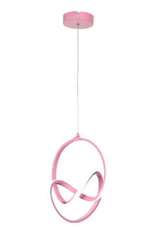 Anka Modern Tasarım Çocuk Bebek Odası - Salon - Mutfak Pembe Renk Beyaz Ledli Tekli Led Avize Pembe Pembe
