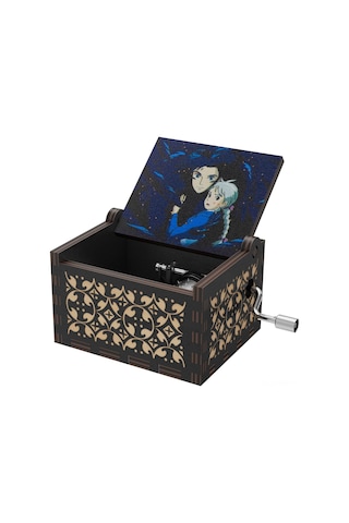 Tenfowee "howl In Yürüyen Şatosu El Kurgulu Müzik Kutusu Merry Go Round Melodisi İle Özel Hediye Siyah Şato " Siyah 2