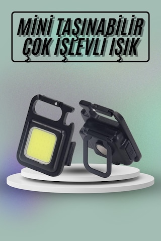 Mıknatıslı Parlak Led Işık 3 Fonksiyonlu Şarj Edilebilir Ledli Mini Taşınabilir ANTRASİT