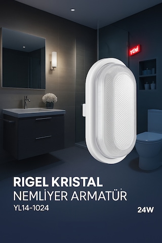 24w Noas Rigel Kristal Nemliyer Armatür Beyaz Işık Beyaz