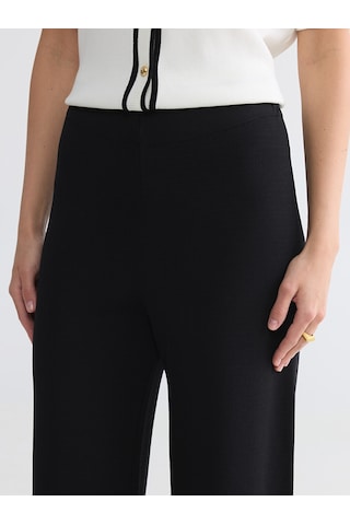 Lcw Everyday Siyah Beli Lastikli Kadın Triko Pantolon