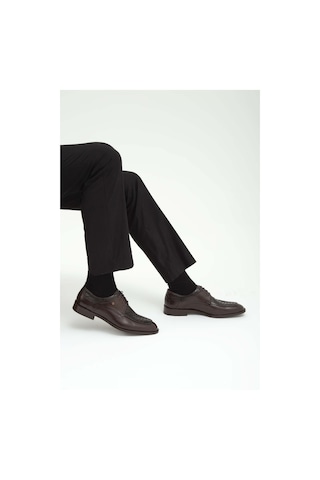 Tamer Tanca Erkek Hakiki Deri Kahverengi Klasik Ayakkabı 183 19504 Erk Ayk Sk22/23 Khv Bfl/khv Ptn