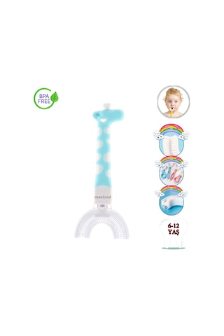Mas Lord U Tipi Yeni Nesil Diş Fırçası - Mavi - Zürafa Model  6-12 Yaş