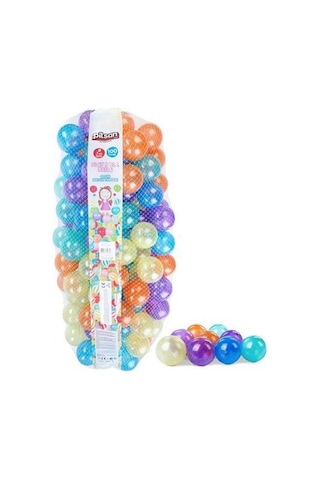 Pilsan Oyuncak Simli Havuz Topu 7 Cm 100 Adet Havuz Topu Çok Renkli