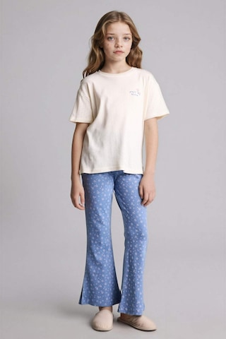 Defacto Tişört Alt 2li Pijama Takımı Kız Çocuk H2655a826sper99 Ekru-er99