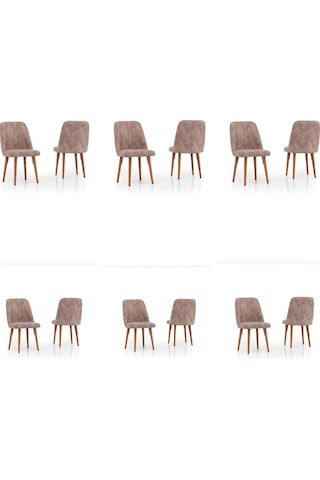 Yonga Concept Karegold Sandalye 6 Adet Cappucino