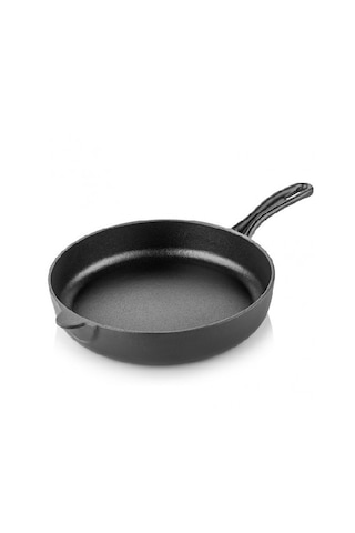 16cm Demir Döküm Saplı Tava Siyah
