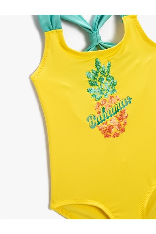 Koton Mayo Pul Detaylı Ananas Baskılı Sarı Desenli 2skg30018bm Sarı Desenli Sarı