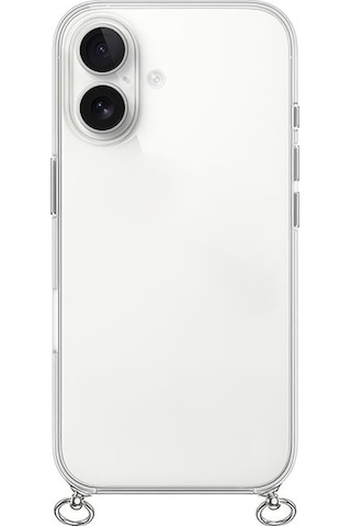 Hippi Apple Uyumlu iPhone 17 Şeffaf Askılı Telefon Kılıf Beyaz - Şeffaf