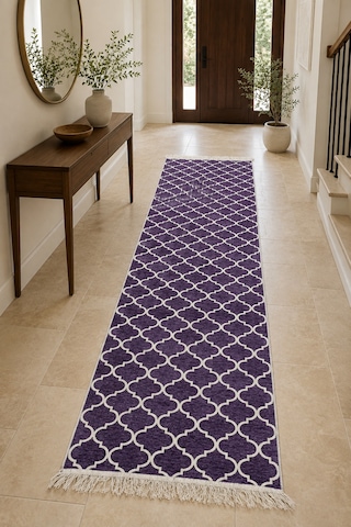 Kilim Paspas Çok Amaçlı Halı Makinede Yıkanabilir Toz Yapmaz Pembe 2