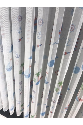 Rendecioğlutekstil Tül Perde Brillant Marka Çocuk Odası Tülleri 250 X 260 Denizci-mavi Genel