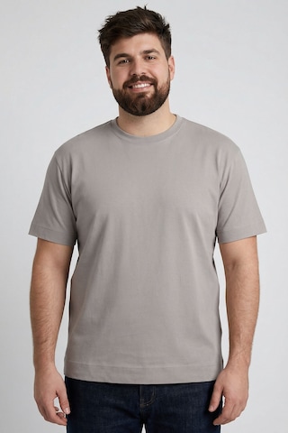 Tommylife Koyu Bej Basic Kısa Kol O Yaka Büyük Beden Erkek T-shirt - 88072 Koyu Bej